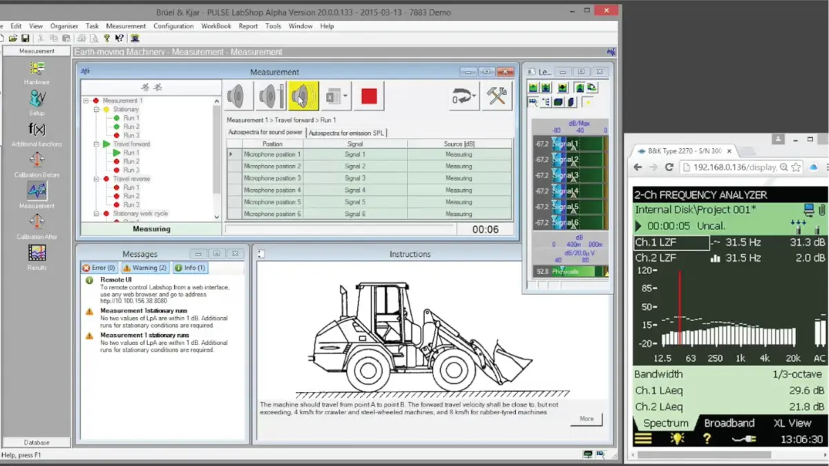 B&K Type 7883 6 channels PULSE Sound Power Determination System